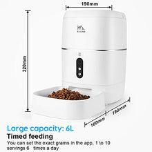 Load image into Gallery viewer, Zacro 6L Automatic Cat Dog Feeder - WiFi Automatic Pet Smart Feeder Food Dispenser, 1080P HD WiFi Pet Camera with Night Vision and 2-Way Audio Communication, Wi-Fi Enabled App for iOS/Android
