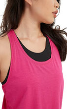 Load image into Gallery viewer, Lulucheri Women's Workout Racerback Tank Tops Pleated Loose Fit Yoga Athletic Running Exercise Shirts (Small, Pitaya Pink)

