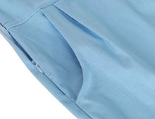 Load image into Gallery viewer, MUXXN Ladies Spring Cute Prime Tie Neck Loose Shift Casual Office Midi Dress (Airy Blue S)
