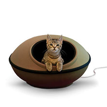 Load image into Gallery viewer, K&amp;H PET PRODUCTS Thermo-Mod Dream Pod Heated Pet Bed 22 Inches Tan/Black
