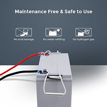 Load image into Gallery viewer, Renogy Deep Cycle AGM Battery 12 Volt 100Ah, 3% Self-Discharge Rate, 2000A Max Discharge Current, Safe Charge Most Home Appliances for RV, Camping, Cabin, Marine and Off-Grid System, Maintenance-Free
