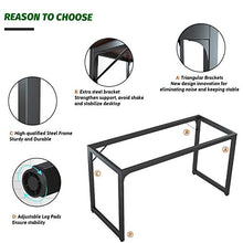 Load image into Gallery viewer, Foxemart Computer Desk 47” Modern Sturdy Office Desk PC Laptop Notebook Study Writing Table for Home Office Workstation, Black
