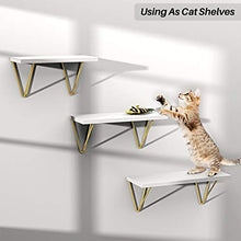 Load image into Gallery viewer, Triangle Modern Gold Bracket Floating Shelves Set of 3 Wall Mounted for Home Decor Living Room, Bathroom, Bedroom, Kitchen and Coffee Bar Storage by STORAGEGEAR
