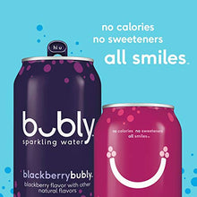 Load image into Gallery viewer, bubly Sparkling Water, Blueberry Pomegranate, 12 fl oz Cans (8 Pack)
