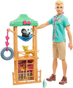 Barbie Ken Wildlife Vet Playset with Doll, Vet Care Station and Accessories