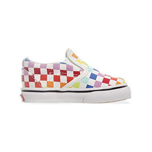 Load image into Gallery viewer, Vans Toddier Slip-On (Checkerboard) Rainbow/True White VN000EX8U09 Toddler Size 5
