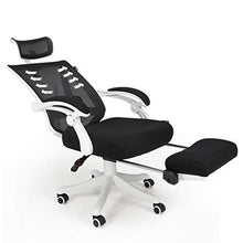 Load image into Gallery viewer, Hbada Reclining Office Desk Chair | Adjustable High Back Ergonomic Computer Mesh Recliner | White Home Office Chairs with Footrest and Lumbar Support
