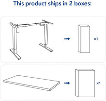 Load image into Gallery viewer, Flexispot Standing Desk 48 x 30 Inches Height Adjustable Desk Electric Sit Stand Desk Home Office Desks Whole-Piece Desk Board (Black Frame + 48 in Blacktop)
