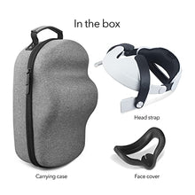 Load image into Gallery viewer, Wasserstein Bundle - Silicone Skin Set &amp; &amp; VR Headset Carrying Case, Head Strap, and Face Cover Bundle Compatible with Oculus Quest 2
