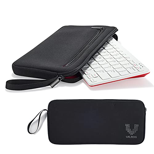 Vilros Neoprene Case/Sleeve for Raspberry Pi 400 with Accessory Storage Pocket (Black)