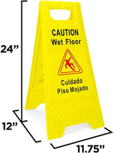 Load image into Gallery viewer, Simpli-Magic Wet Floor Caution Signs, Premium, Yellow, 3 Pack

