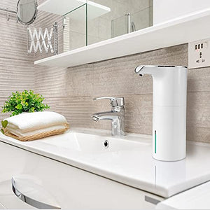 Automatic Touchless Soap Dispenser, Oyye 15.37oz/450ml Rechargeable Electric Foaming Soap Dispenser with Adjustable Switches Infrared Motion Sensor, Suitable for Bathroom/Kitchen/Office/Hotel