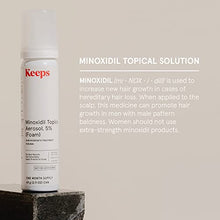 Load image into Gallery viewer, Keeps Minoxidil for Men Topical Hair Loss Aerosol Foam 5%, Hair Growth Treatment - 3 Month Supply (3 x 2.11oz Bottles) - For Thicker, Longer Hair - Slows Hair Loss &amp; Promotes Hair Regrowth

