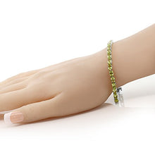 Load image into Gallery viewer, Gem Stone King 925 Sterling Silver Peridot Gemstone Birthstone Women&#39;s Tennis Bracelet, 12.00 Cttw Jewelry 7 Inch
