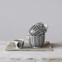 Load image into Gallery viewer, Creative Co-Op Stoneware, Black &amp; White, Set of 4 Measuring Cup, 4.5"
