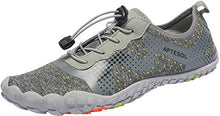 Load image into Gallery viewer, APTESOL Mens Athletic Water Shoes Barefoot Beach Inspired, No.919-grey, Size 8.0
