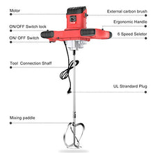 Load image into Gallery viewer, IMAYCC Portable Concrete Mixers 2100W Adjustable 6 Speed Handheld Electric Concrete Cement Mixer Thinset Mortar Grout Plaster Paint Mixer Stirring Tool AC 110V
