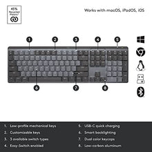 Load image into Gallery viewer, Logitech MX Mechanical Wireless Illuminated Performance Keyboard, Tactile Quiet Switches, Backlit Keys, Bluetooth, USB-C, macOS, Windows, Linux, iOS, Android, Metal

