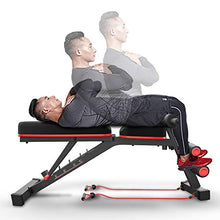 Load image into Gallery viewer, HARISON Weight Bench Adjustable Utility Exercise Workout Bench for Full Body Workout Home Gym Strength Training Multi-Purpose Folding Flat Incline Decline Bench 550 LBS (HR-608)
