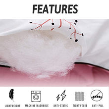 Load image into Gallery viewer, T&amp;H XHome Luxury Quilted Comforter Bedspread-Thin Soft Cozy,Blue and Purple Vine Floral Pattern Reversible Stitched Summer Lightweight Quilt Coverlet for All Season
