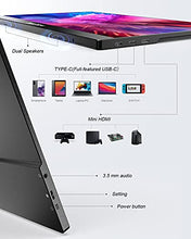 Load image into Gallery viewer, Portable Monitor, InnoView 15.8 Inch FHD 1080P USB C HDMI Second External Monitor for Laptop, Desktop, MacBook, Phones, Tablet, PS5/4, Xbox, Switch, Built-in Speaker with Protective Case
