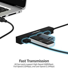 Load image into Gallery viewer, Sabrent 4 Port Portable USB 2.0 Hub (9.5&quot; Cable) for Ultra Book, MacBook Air, Windows 8 Tablet PC (HB-MCRM)

