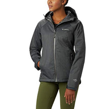 Load image into Gallery viewer, Columbia Women&#39;s Top Pine Insulated Rain Jacket, Waterproof &amp; Breathable, Shark Melange, Large
