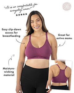 Kindred Bravely Sublime Support Low Impact Nursing & Maternity Sports Bra (Berry Fusion, XX-Large)