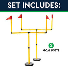 Load image into Gallery viewer, Franklin Sports Youth Football Goal Post Set - Kids Football Easily Adjustable Field Goals - Includes 2 Goal Posts - Perfect for Ages 4+ Backyard Play
