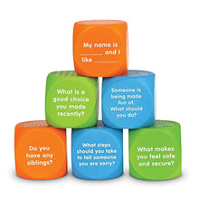 Load image into Gallery viewer, Learning Resources Let's Talk! Cubes, Conversation Cubes, SEL &amp; Autism Therapy, Foam Cubes, 6 Cubes with 36 Prompts, Ages 5+
