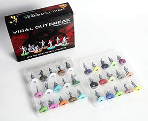 [Not-So-Bored Games] Viral Outbreak Miniatures (30 25mm Figures, 30 Character Snaps), Perfect for Pandemic