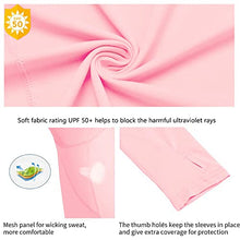 Load image into Gallery viewer, Zaclotre Kids UPF50+ Sun Shirt Girls Quick Dry Fit Sun Protection Clothing Athletic Hoodie with Thumbholes Pink
