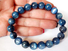 Load image into Gallery viewer, Natural AAA Blue Kyanite Bracelet Stretch Bracelet | 7-7.5” Length Blue Kyanite Bracelet Gemstone Bracelet | Unisex Bracelet | 10mm Round Shape Beads| Men Beaded Bracelet
