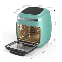 Load image into Gallery viewer, GoWISE USA GW77723 11.6-Quart Air Fryer Toaster Oven with Rotisserie &amp; Dehydrator + 50 Recipes, Vibe Mint
