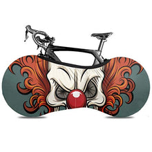 Load image into Gallery viewer, XINLU Evil Scary Clown Monster Bicycles Covers Wheel Cover Bike Bicycle Dust Cover Wheel Cover Keeps Floors and Walls Dirt-Free Fit Almost All Bicycles
