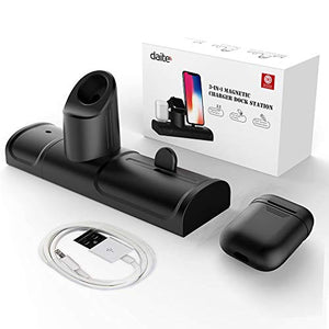 Daite Charging Stand for Apple Products,3 in 1 Charging Dock Stand Compatible with iPhone Xs/Xs Max/Xr/X/8 plus/8/7plus/7/iWatch Series 4/3/2/1. (3 in 1)