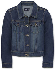 Load image into Gallery viewer, The Children's Place Girls' Big Denim Jacket, Dk Stonedm, M (7/8)
