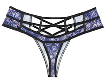 Load image into Gallery viewer, Sofshie Straps Criss Cross Panties - Blue Floural - XL

