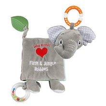 Load image into Gallery viewer, Soft Baby Cloth Book,Crinkle Elephant Fabric Infant Books Teething Teether Toys Education Bunny Toy for Babies Toddler 1 Year Old Boy Girl &amp;Up,Stuffed Farm Animal Jungle Plush Book Touch and Feel Toy
