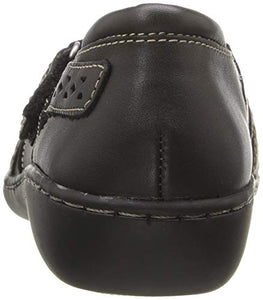 Clarks womens Ashland Spin Q Slip On Loafer, Black, 8.5 US
