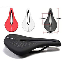 Load image into Gallery viewer, EC90 Comfortable Men Women Bike Seat Saddle, Professional Road Mountain MTB Gel Bicycle Seat Saddle Cushion Pad， Cutout Breathable Design,Waterproof,Soft,Provides Great Comfort for Riding Bike (Black)
