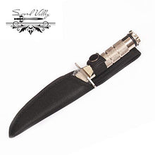 Load image into Gallery viewer, SV Dagger Knife Good Dual Edge Knife with Fix Half Serrated Blade Best Tactical Knife for Survival &amp; Defense (Silver)

