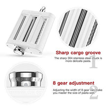 Load image into Gallery viewer, Antree Pasta Maker Attachment 3 in 1 Set for KitchenAid Stand Mixers Included Pasta Sheet Roller, Spaghetti Cutter, Fettuccine Cutter Maker Accessories and Cleaning Brush
