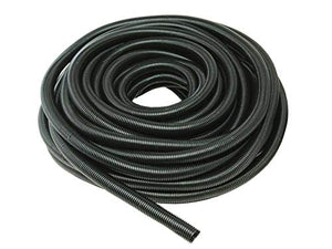 Kable Kontrol Split Wire Loom Tubing - 3/8” Inch Diameter - 10' Feet Long - Black - Durable Polyethylene Tubing - Wire Conduit- Wire Protector - Split Corrugated Tubing