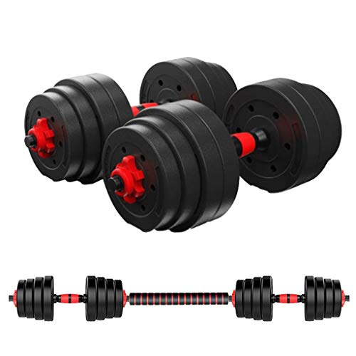 HOMBOM Adjustable Fitness Dumbbells Set, Adjustable Weight to 88Lbs, Home Fitness Dumbbell Combination for Men and Women Gym Work Out with Connecting Rod Used as Barbells(Pair)