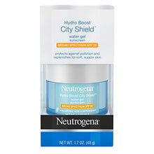 Load image into Gallery viewer, Neutrogena Hydro Boost City Shield Water Gel with Hydrating Hyaluronic Acid, Facial Moisturizer with Broad Spectrum SPF 25 Sunscreen, Oil-Free, Alcohol-Free, Non-Comedogenic, 1.7 oz
