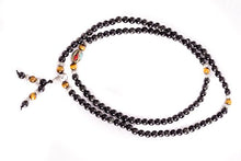 Load image into Gallery viewer, Om Shanti Crafts Mala Beads Stretch Bracelet Black Obsidian &amp; Yellow Tiger Stone, Buddhist Prayer Beads, Yoga Bracelets, Wear for Daily Meditation &amp; Spiritual Growth, 6mm Meditation Beads, Unisex

