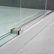 Load image into Gallery viewer, WOODBRIDGE MSDC4876-B Frameless Sliding Glass Shower Door | 44"-48"W x 76"H | Brushed Nickel Finish
