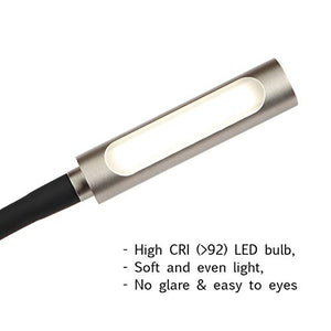 acegoo Bedside Reading Light Dimmable LED Desk Lamp with Bendable Neck Rotatable Light Source, Portable Minimalist Task Table Light for Kids/Bedrooms/Office/Dorm/Computers, Lamp Head Touch Control