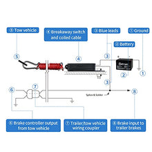 Load image into Gallery viewer, Trailer Breakaway Switch, Briidea 4ft Breakaway Coiled Cable with Electric Brake Switch for RV Towing Trailer
